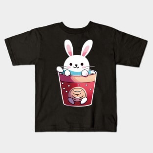 Bunnylicious Bubble Tea: A Sweet and Adorable Deligh Kids T-Shirt